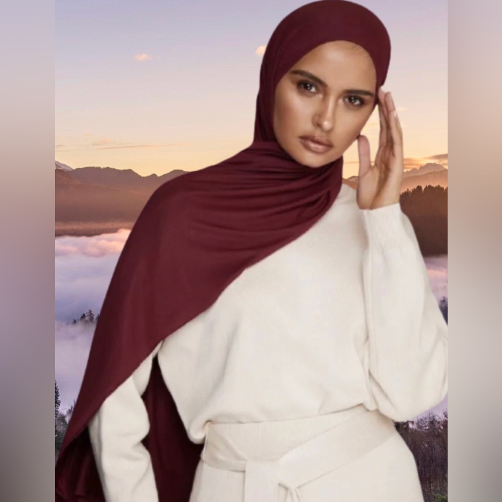 NWT VOILE CHIC Womens Hijab Scarf Islamic Head Wrap Burgandy